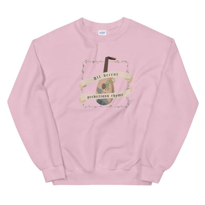 Predictions Rhyme | Unisex Sweatshirt | The Witcher Threads and Thistles Inventory Light Pink S 
