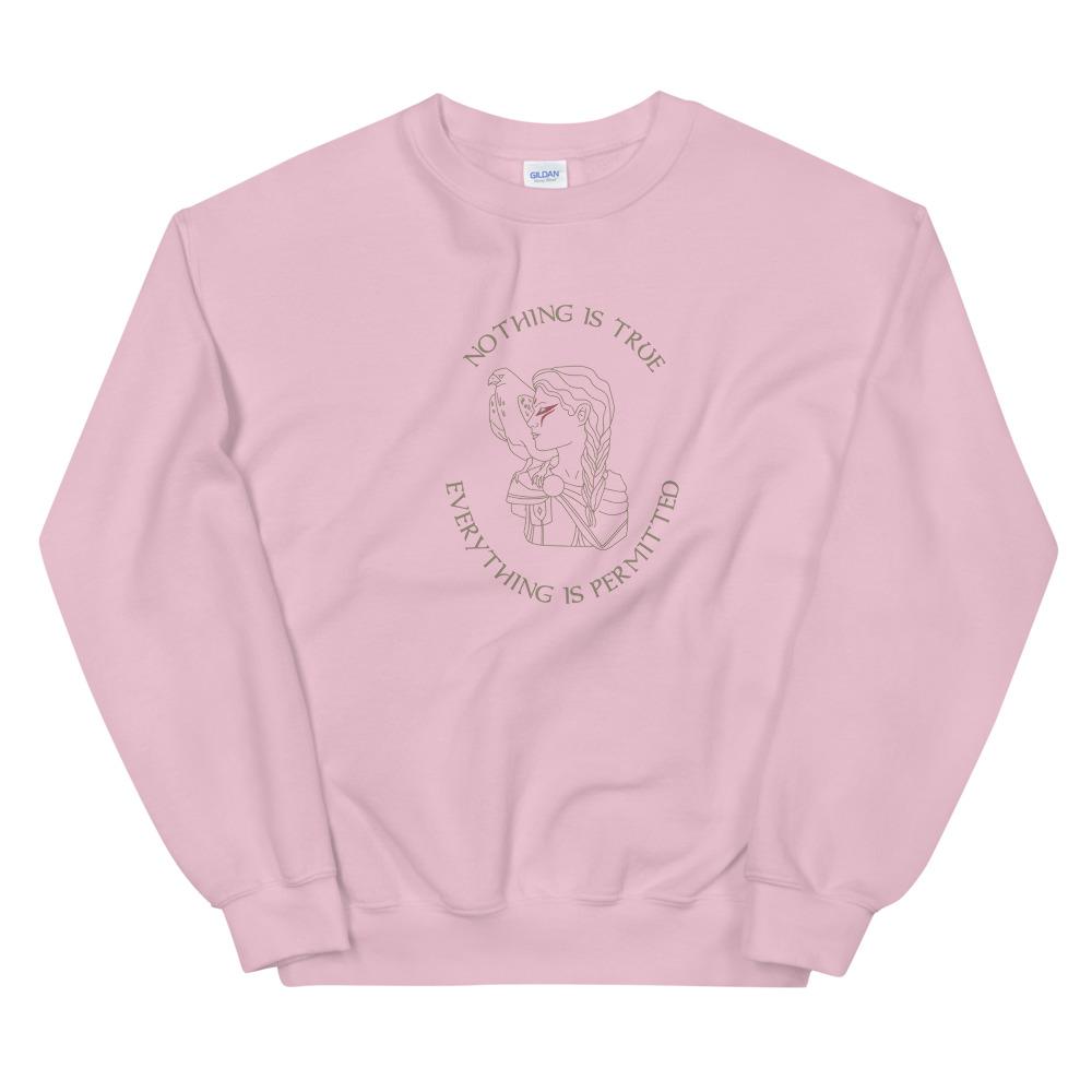 Nothing is True | Unisex Sweatshirt | Assassin's Creed Threads and Thistles Inventory Light Pink S 