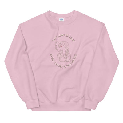 Nothing is True | Unisex Sweatshirt | Assassin's Creed Threads and Thistles Inventory Light Pink S 