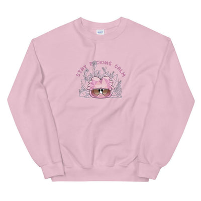 Stay Calm | Unisex Sweatshirt | Club Penguin Threads and Thistles Inventory Light Pink S 