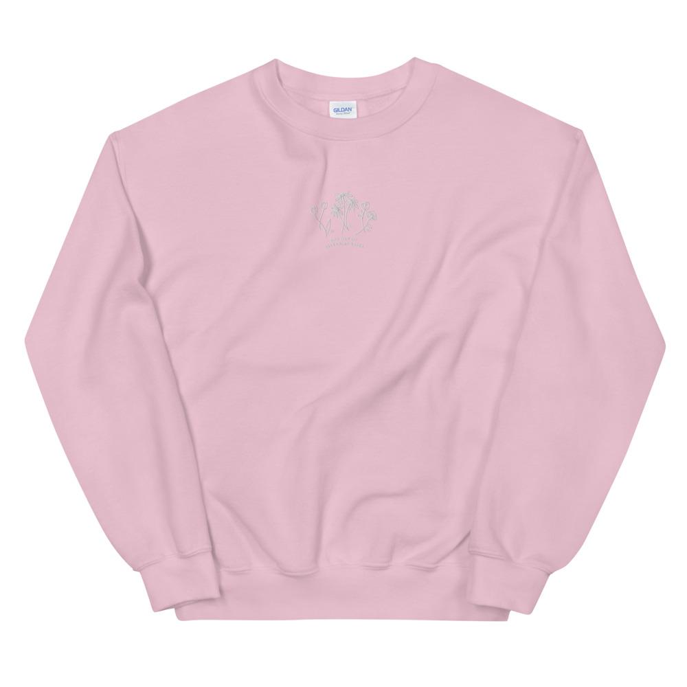 BRB Out of Inventory Space | Embroidered Unisex Sweatshirt | Animal Crossing Threads and Thistles Inventory Light Pink S 