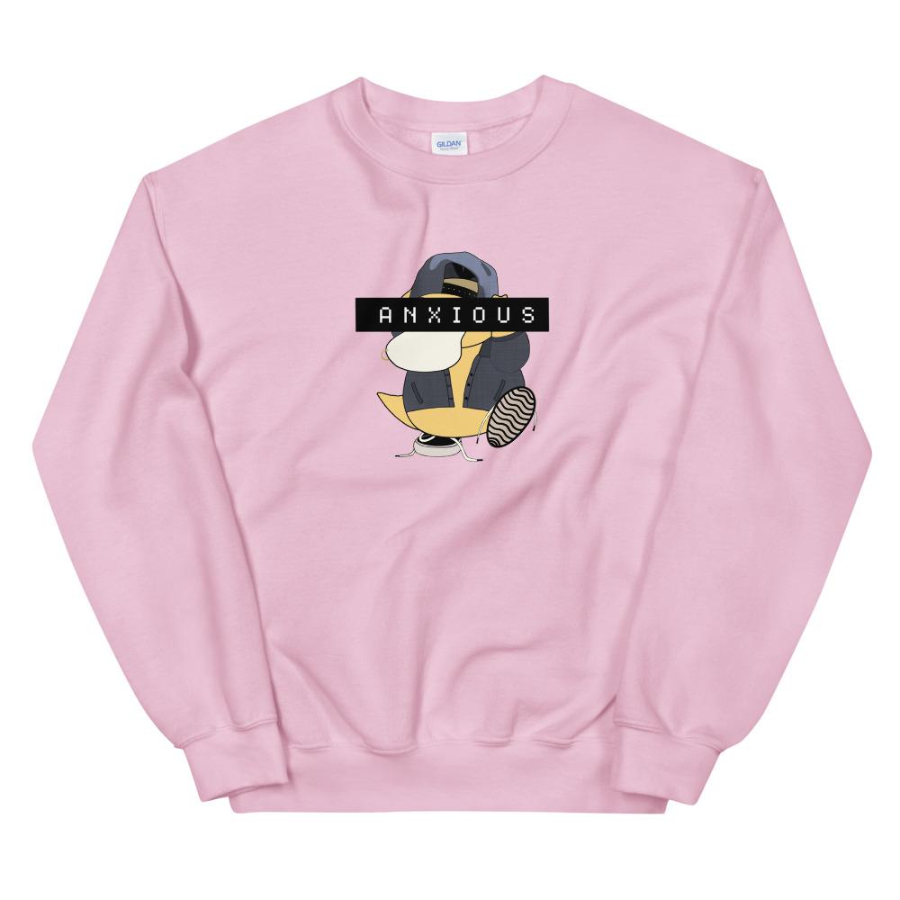 Anxious | Unisex Sweatshirt | Pokemon Threads and Thistles Inventory Light Pink S 