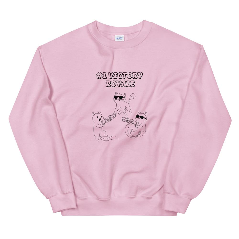 Victory Royale | Unisex Sweatshirt | Fortnite Threads and Thistles Inventory Light Pink S 