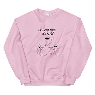 Victory Royale | Unisex Sweatshirt | Fortnite Threads and Thistles Inventory Light Pink S 