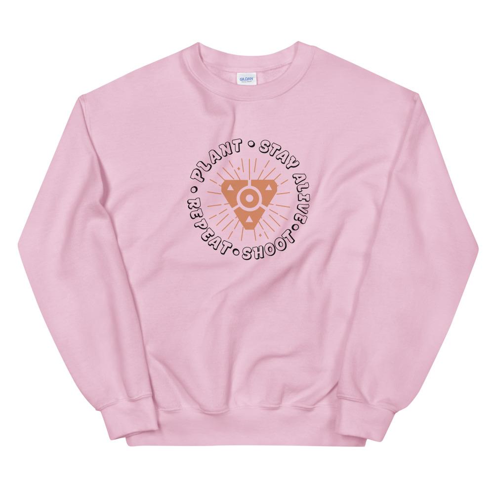 Plant the Spike | Unisex Sweatshirt | Valorant Threads and Thistles Inventory Light Pink S 