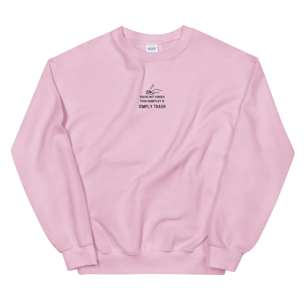 You're Not Cursed | Embroidered Unisex Sweatshirt Threads and Thistles Inventory Light Pink S 