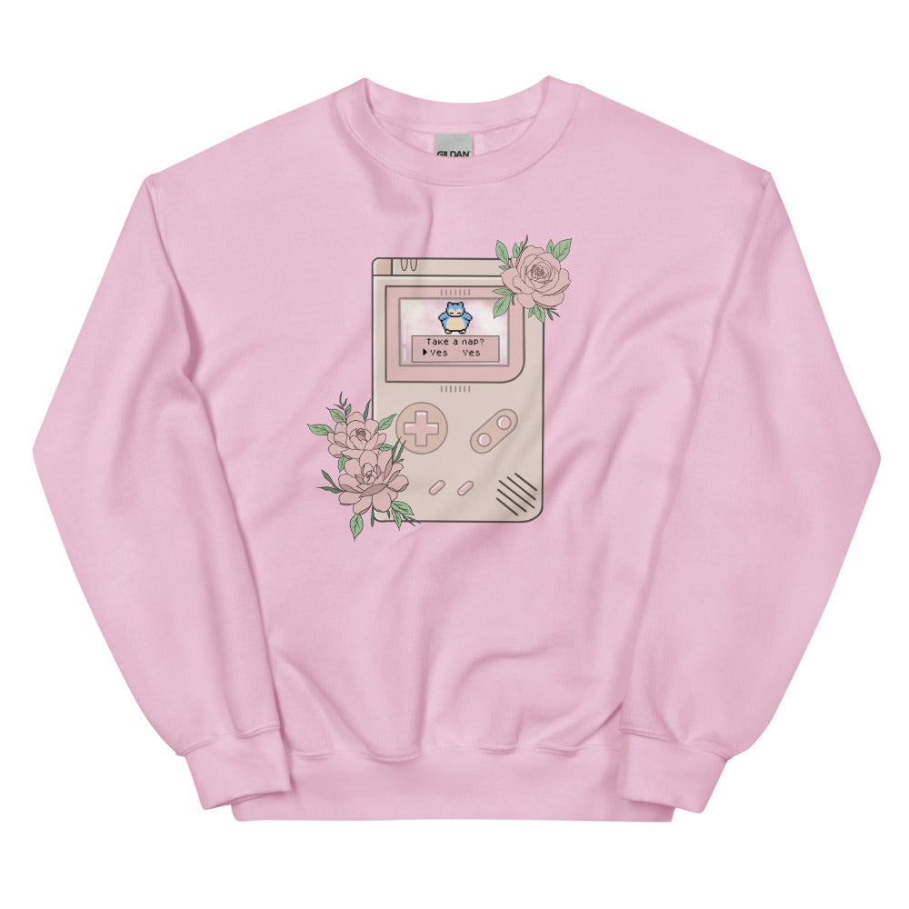 Take a Nap? | Unisex Sweatshirt | Pokemon Threads and Thistles Inventory Light Pink S 