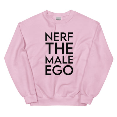 Nerf the Male Ego | Unisex Sweatshirt | Feminist Gamer Threads and Thistles Inventory Light Pink S 