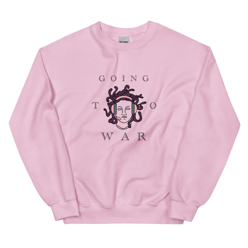 Going to War | Unisex Sweatshirt | Feminist Gamer Threads and Thistles Inventory Light Pink S 