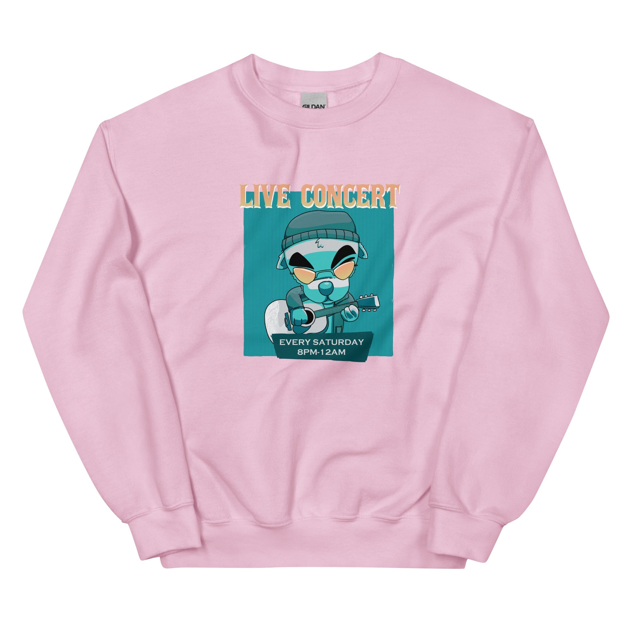 Live Concert | Unisex Sweatshirt | Animal Crossing Threads and Thistles Inventory Light Pink S 