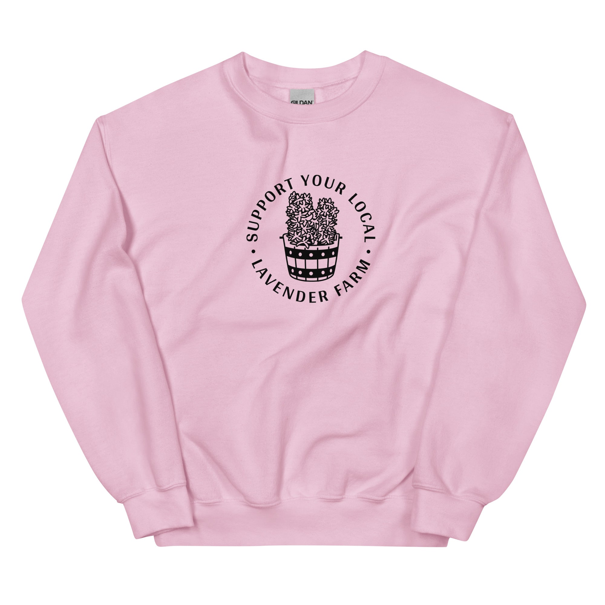 Lavender Farm | Unisex Sweatshirt | Animal Crossing Threads and Thistles Inventory Light Pink S 
