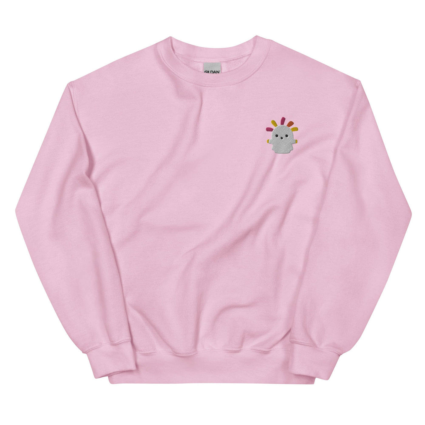 Squeakoid | Embroidered Unisex Sweatshirt | Animal Crossing Threads and Thistles Inventory Light Pink S 