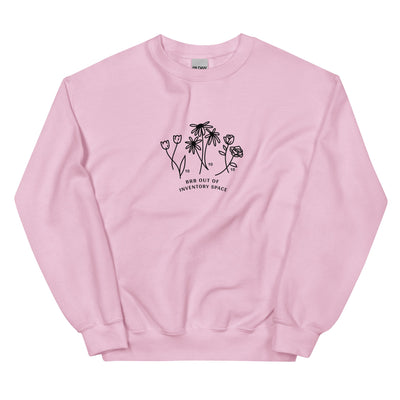 BRB Out of Inventory Space | Unisex Sweatshirt | Animal Crossing Threads and Thistles Inventory Light Pink S 