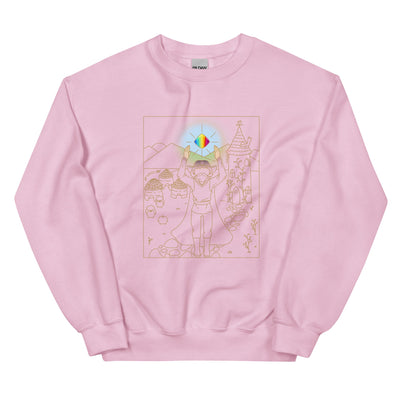 Wizard Tarot | Unisex Sweatshirt | Stardew Valley Threads and Thistles Inventory Light Pink S 