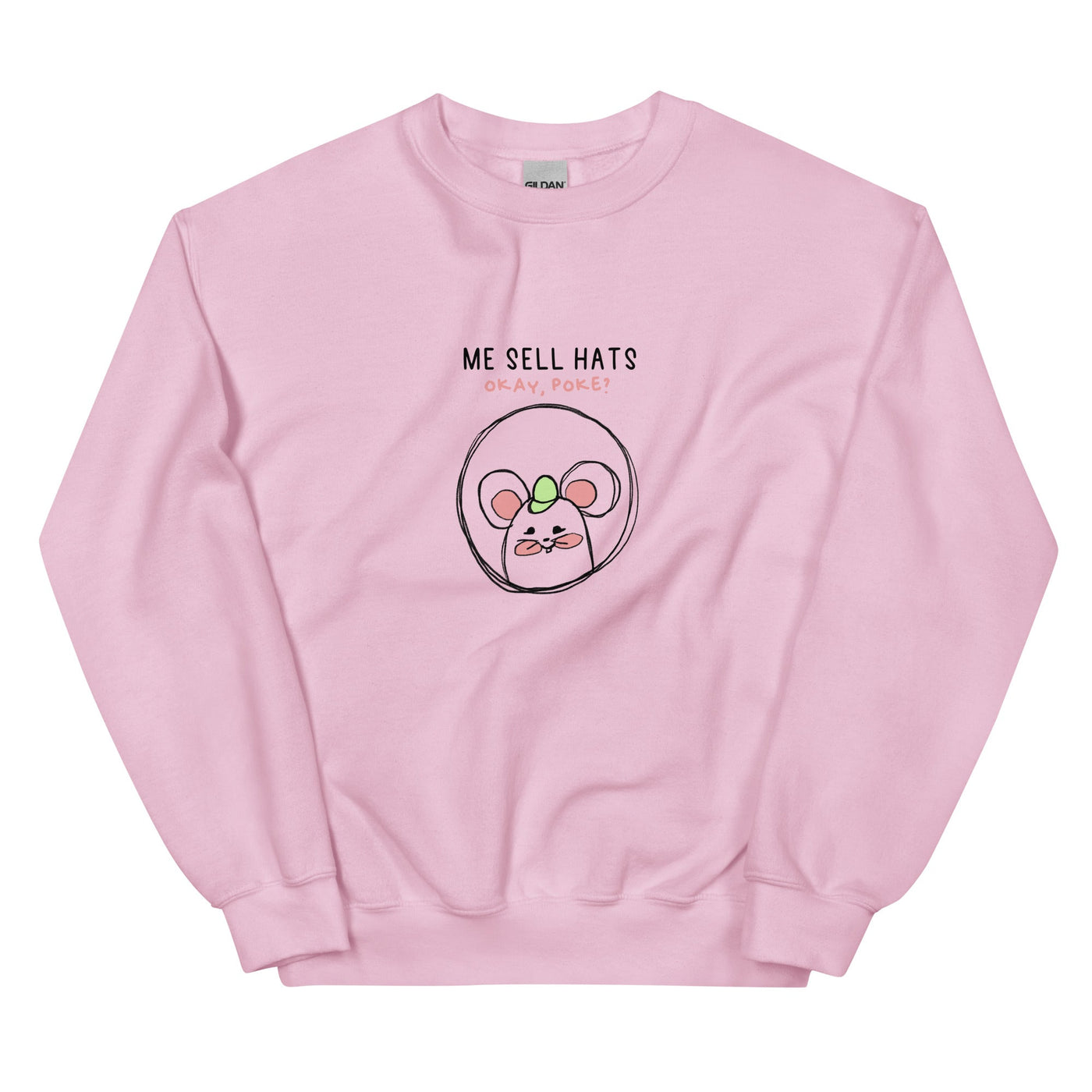 Me Sell Hats | Unisex Sweatshirt | Stardew Valley Threads and Thistles Inventory Light Pink S 
