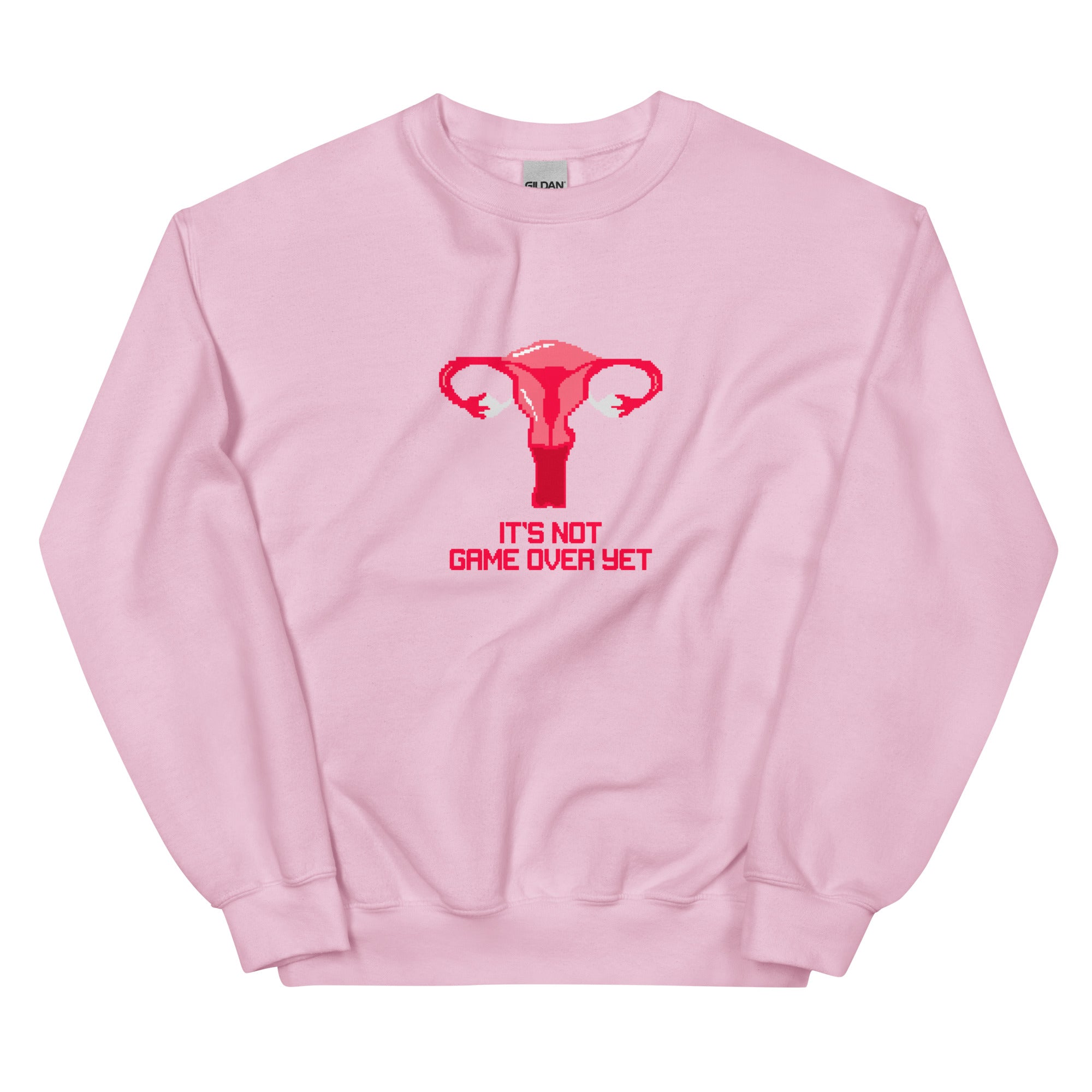 It's Not Game Over Yet | Unisex Sweatshirt | Feminist Gamer Threads and Thistles Inventory Light Pink S 