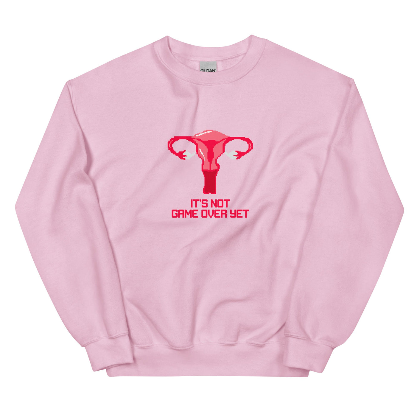 It's Not Game Over Yet | Unisex Sweatshirt | Feminist Gamer Threads and Thistles Inventory Light Pink S 