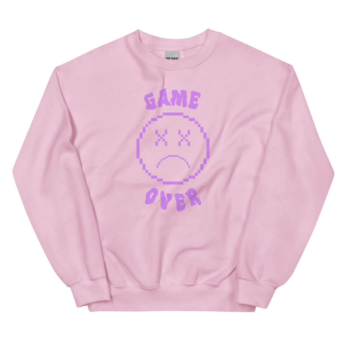 Game Over Smiley | Unisex Sweatshirt Threads and Thistles Inventory Light Pink S 