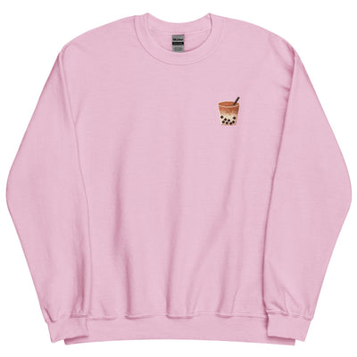 Pixel Boba | Unisex Sweatshirt | Cozy Gamer Threads and Thistles Inventory Light Pink S 
