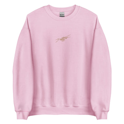 The Creation of Switch | Embroidered Unisex Sweatshirt | Cozy Gamer Threads and Thistles Inventory Light Pink S 