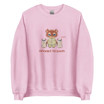 Spooky Season | Unisex Sweatshirt | Animal Crossing Fall Cozy Gamer Threads and Thistles Inventory Light Pink S 