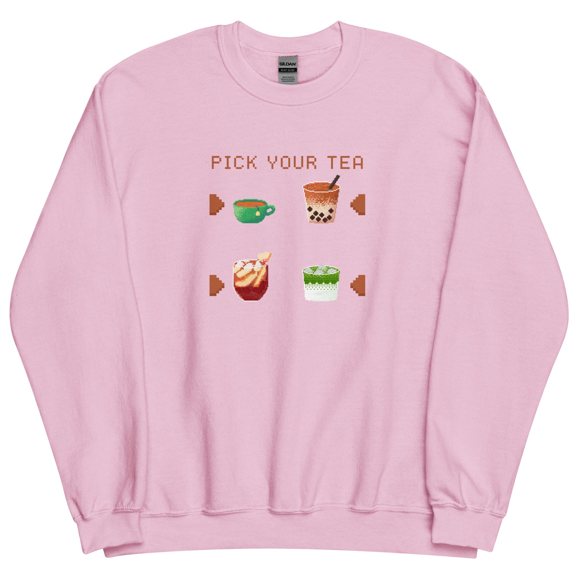 Pick Your Tea | Unisex Sweatshirt | Cozy Gamer Threads & Thistles Inventory Light Pink S 