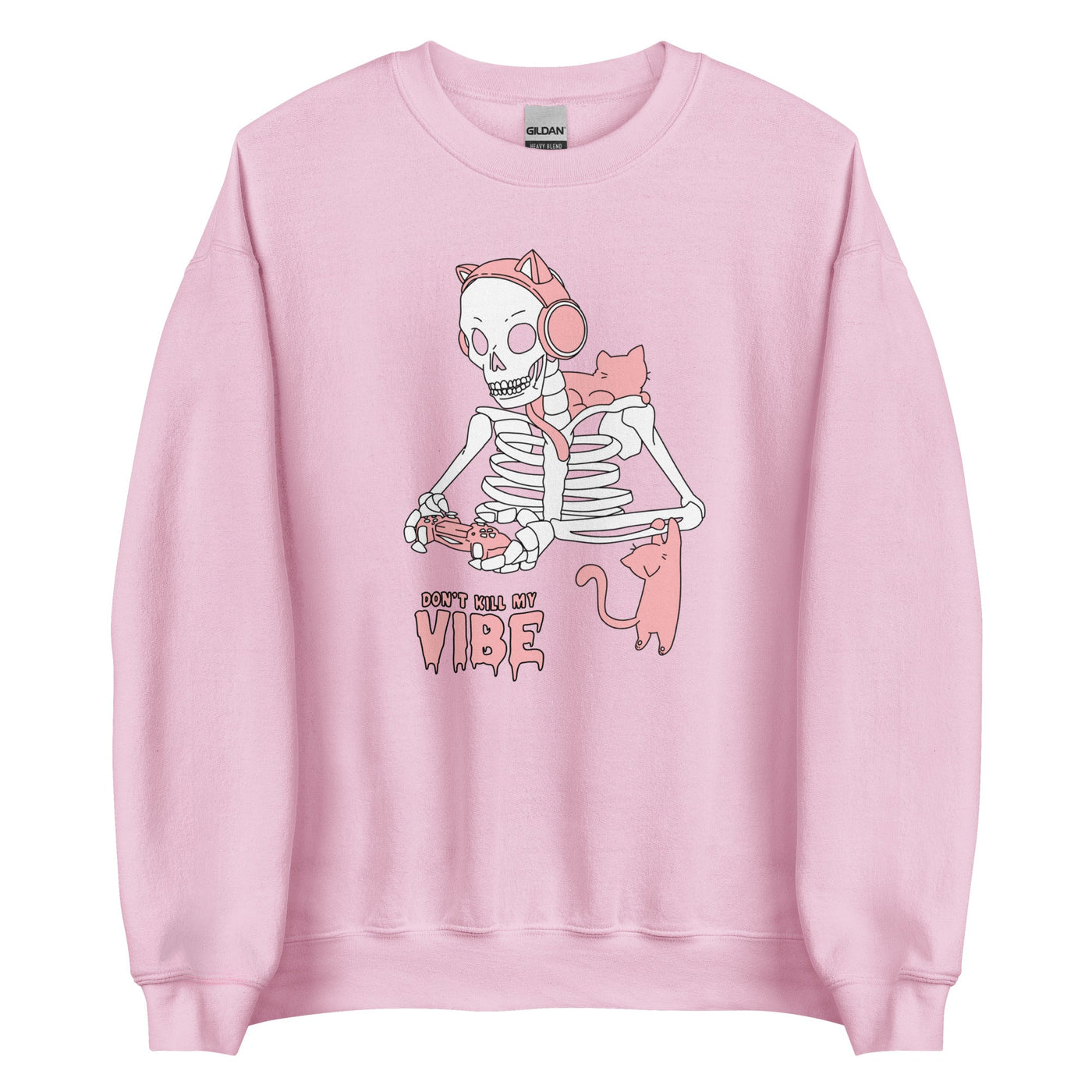 Don't Kill my Vibe | Fall Unisex Sweatshirt Threads & Thistles Inventory Light Pink S 