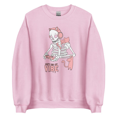 Don't Kill my Vibe | Fall Unisex Sweatshirt Threads & Thistles Inventory Light Pink S 