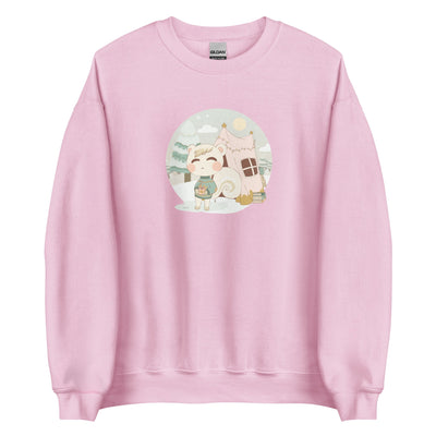 Marshal's Cozy Christmas | Cozy Gamer Animal Crossing | Unisex Sweatshirt Threads & Thistles Inventory Light Pink S 
