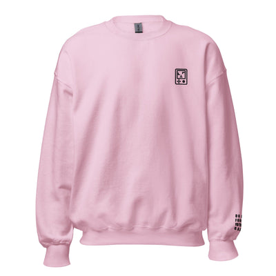 Touch Grass | Embroidered Unisex Sweatshirt | Gamer Affirmations Threads & Thistles Inventory Light Pink S 