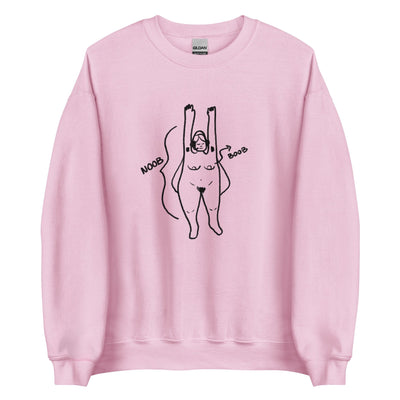Noob Anatomy | Unisex Sweatshirt | Feminist gamer Threads & Thistles Inventory Light Pink S 