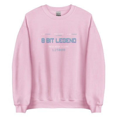 8-Bit Legend | Unisex Sweatshirt | Retro Gaming Threads & Thistles Inventory Light Pink S 