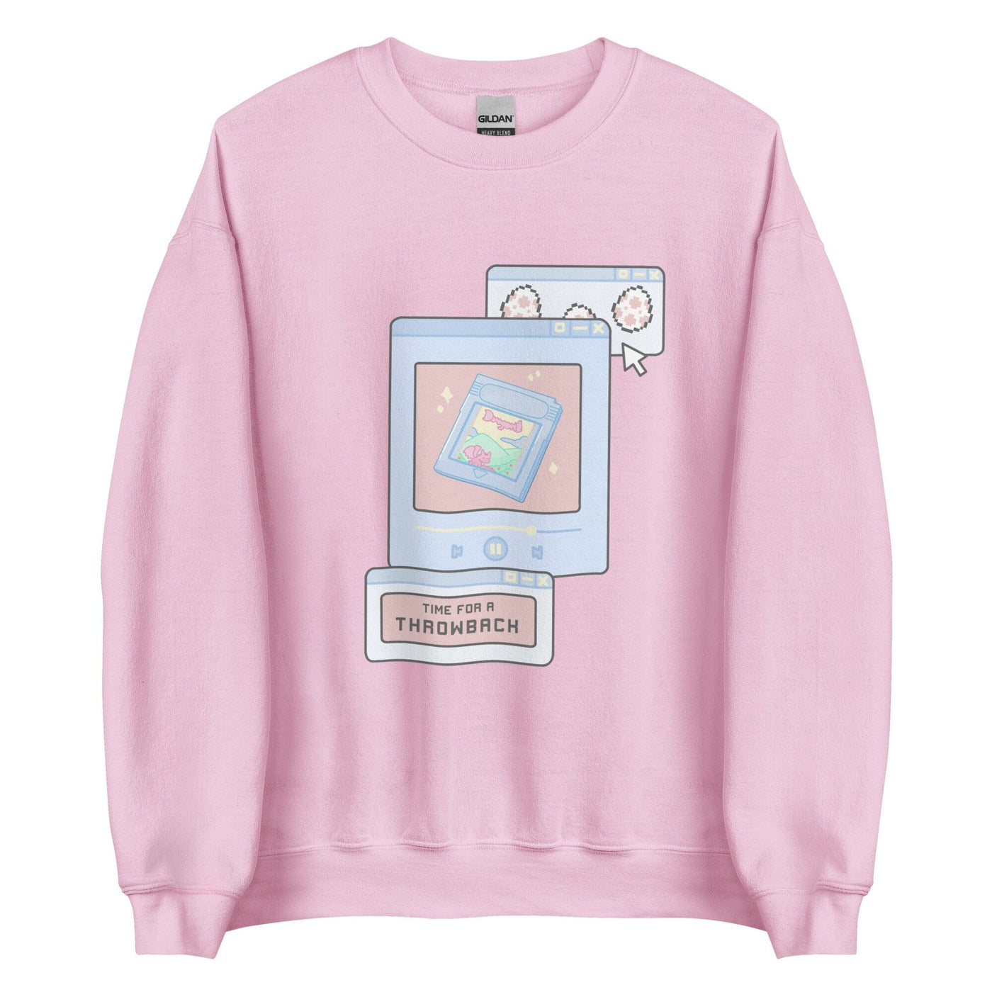 Time for a Throwback | Unisex Sweatshirt | Retro Gaming Threads & Thistles Inventory Light Pink S 