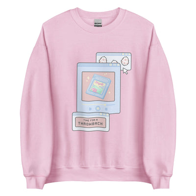 Time for a Throwback | Unisex Sweatshirt | Retro Gaming Threads & Thistles Inventory Light Pink S 