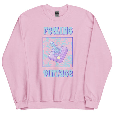 Feeling Vintage | Unisex Sweatshirt | Retro Gaming Threads & Thistles Inventory Light Pink S 