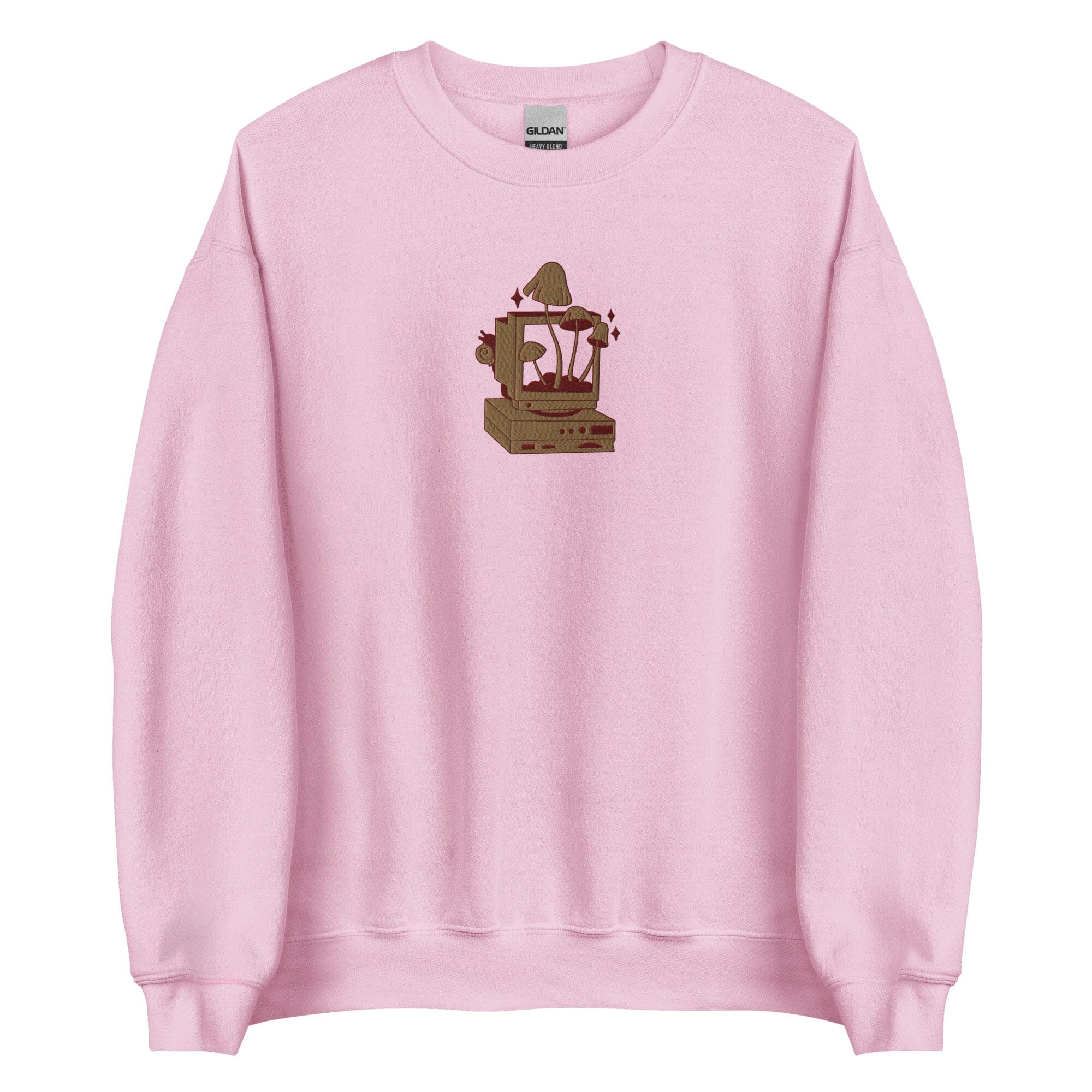Cozy PC Gaming | Embroidered Unisex Sweatshirt | Cozy Gamer Threads & Thistles Inventory Light Pink S 