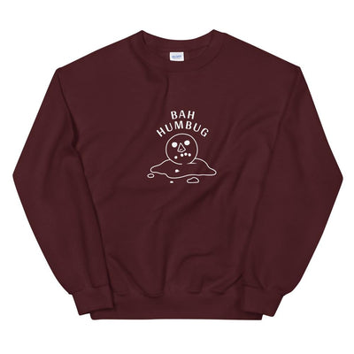 Bah Humbug | Unisex Sweatshirt | Animal Crossing Threads and Thistles Inventory Maroon S 