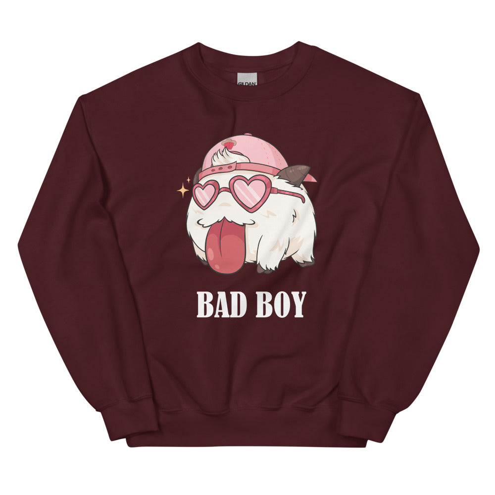 Bad Boy | Unisex Sweatshirt | League of Legends Threads and Thistles Inventory Maroon S 