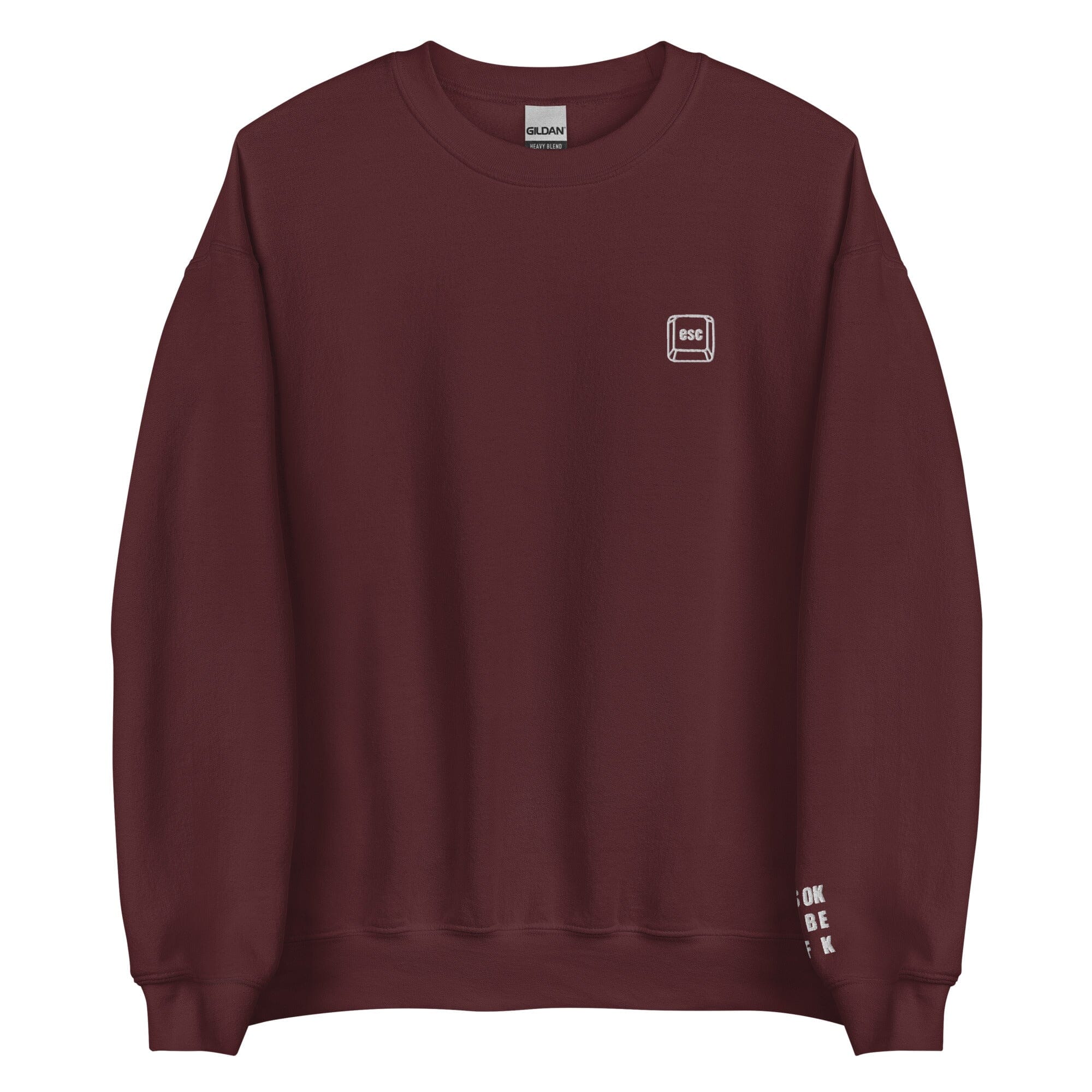 It's Ok to be AFK | Unisex Sweatshirt | Gamer Affirmations Threads & Thistles Inventory Maroon S 