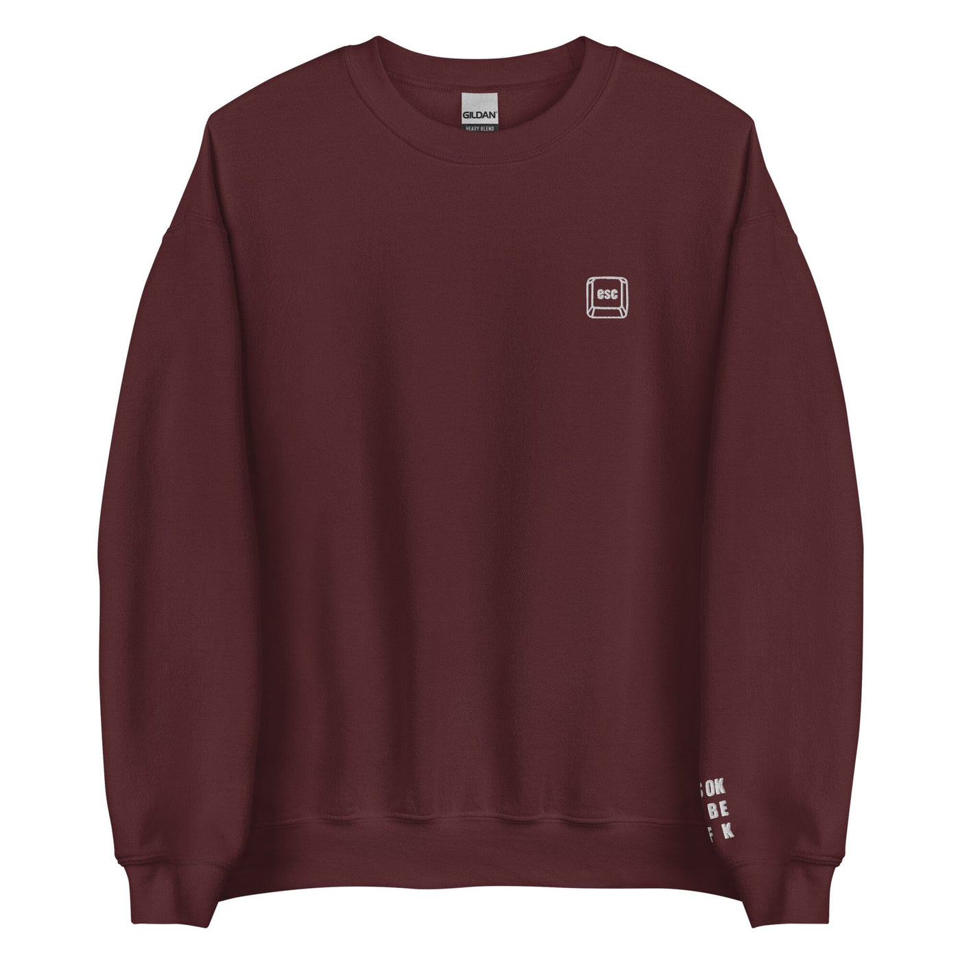 It's Ok to be AFK | Unisex Sweatshirt | Gamer Affirmations Threads & Thistles Inventory Maroon S 