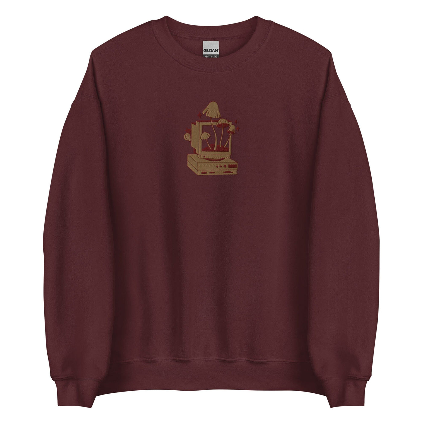 Cozy PC Gaming | Embroidered Unisex Sweatshirt | Cozy Gamer Threads & Thistles Inventory Maroon S 