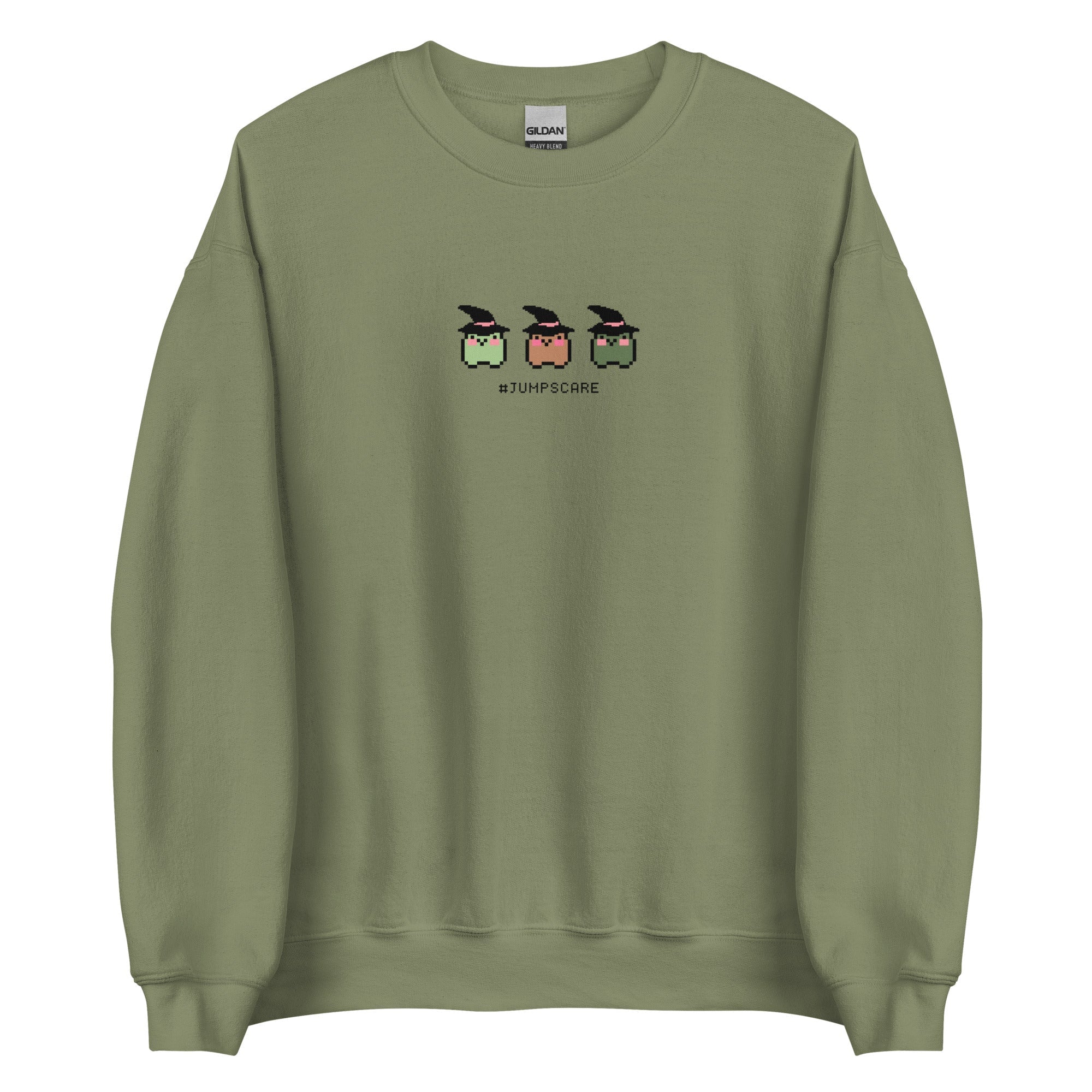 #Jumpscare | Fall Unisex Sweatshirt Threads & Thistles Inventory Military Green S 