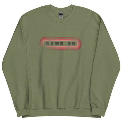 Game On | Unisex Sweatshirt | Retro Gaming Threads & Thistles Inventory Military Green S 