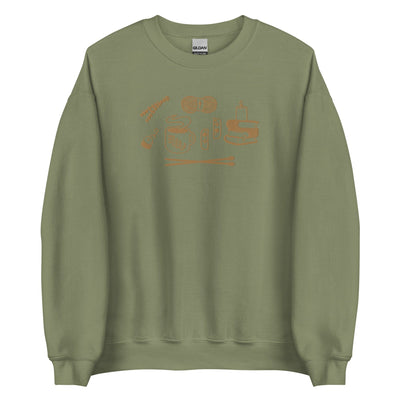 Cozy Hobbies | Embroidered Unisex Sweatshirt | Cozy Gamer Threads & Thistles Inventory Military Green S 