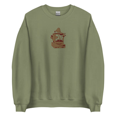 Cozy PC Gaming | Embroidered Unisex Sweatshirt | Cozy Gamer Threads & Thistles Inventory Military Green S 