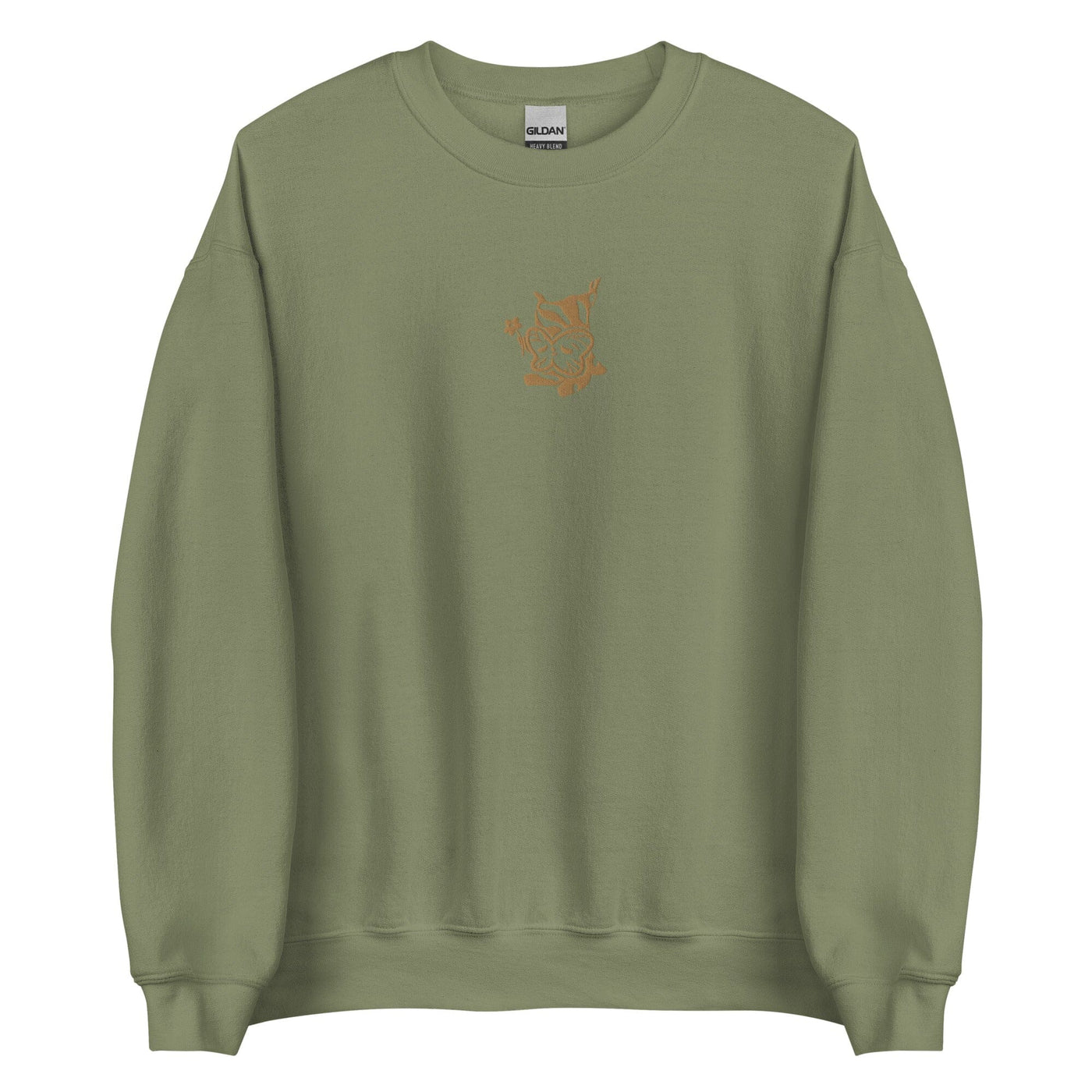 Golden Korok | Embroidered Unisex Sweatshirt | The Legend of Zelda Threads & Thistles Inventory Military Green S 