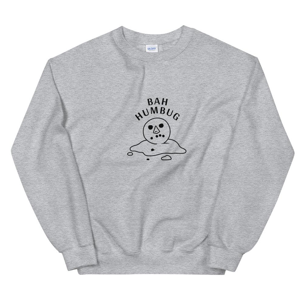 Bah Humbug | Unisex Sweatshirt | Animal Crossing Threads and Thistles Inventory Sport Grey S 