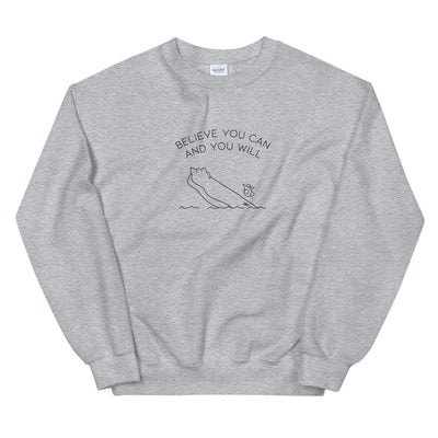 Believe you Can | Unisex Sweatshirt | Club Penguin Threads and Thistles Inventory Sport Grey S 