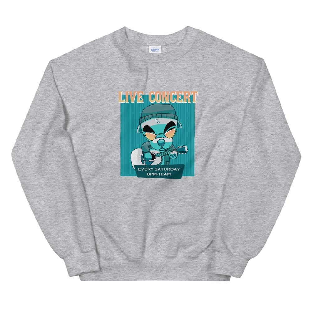 Live Concert | Unisex Sweatshirt | Animal Crossing Threads and Thistles Inventory Sport Grey S 