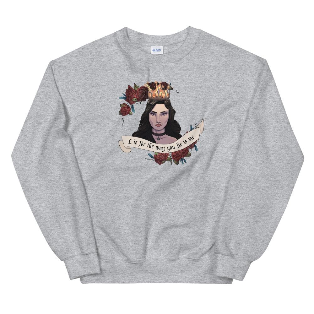 Lie to me | Unisex Sweatshirt | The Witcher Threads and Thistles Inventory Sport Grey S 